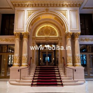 Luxury Resort Front Elevation with Glass No-1109