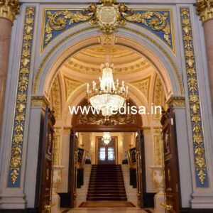 Luxury Hotel Elevation Design with Marble Texture No-1121
