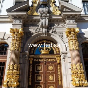 Luxury Hotel Facade Design with Artistic Lighting No-1155