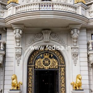Luxury Hotel Exterior with Modern Glass Panels No-1166
