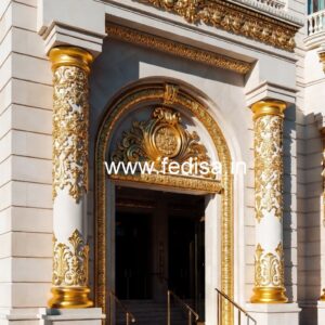 Luxury Resort Front Design with LED Lighting No-1182