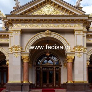 Modern Luxury Hotel Exterior with Elegant Lines No-1183