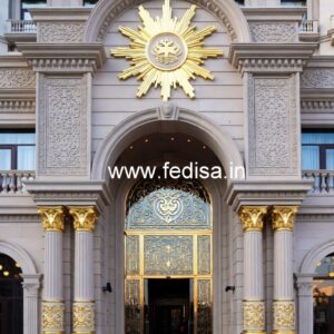 Luxury Hotel Gate Design with Artistic Detailing No-1231