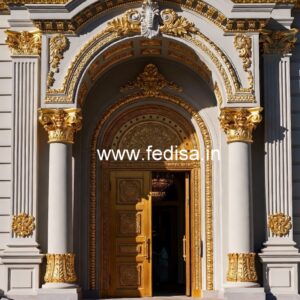 Luxury Hotel Main Gate Design with LED Lighting No-1243