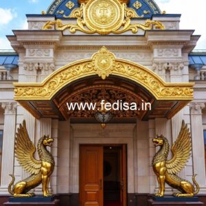 Hotel Entrance Gate Design with Artistic Patterns No-1254