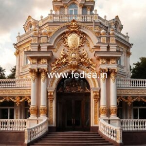 Hotel Front Gate Design with Stylish Facade No-1261