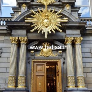 Luxury Hotel Entrance Gate Design with Golden Finish No-1270