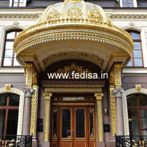 Luxury Hotel Front Gate Design with Glass Panels No-1289