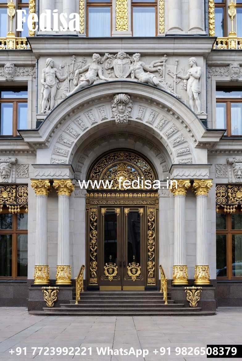 Stylish Hotel Exterior Elevation with Glass Finish No-1348
