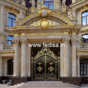 Hotel Front Elevation Design with Decorative Lighting No-1361