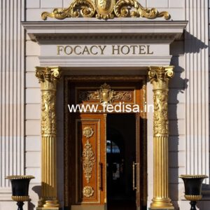 Hotel Elevation Design with Modern Window Style No-1364