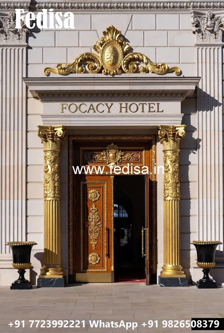 Hotel Elevation Design with Modern Window Style No-1364