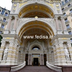 Modern Hotel Elevation Design with Luxury Facade No-1369