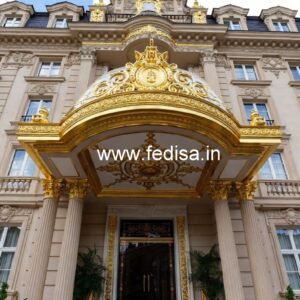 Hotel Elevation Design with Modern Structural Style No-1373