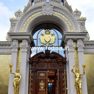 Luxury Hotel Front Elevation with LED Effects No-1381