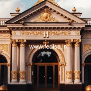 Elegant Luxury Hotel Exterior Elevation Designs No-1604