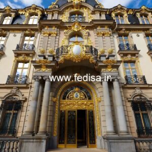 Modern Hotel Exterior Elevation with Luxury Appeal No-1611