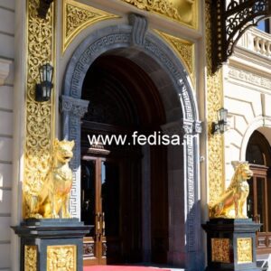 Luxury Hotel Exterior with Marble Finish No-1651