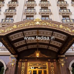 Contemporary Hotel Front Elevation Luxury No-1657