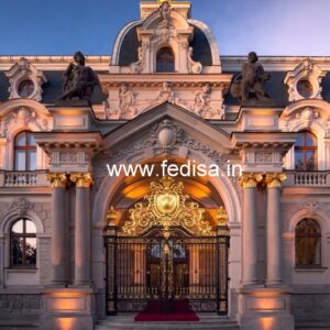 Luxury Hotel Elevation Ideas with Glass Finish No-1693