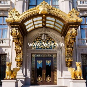 Stylish Luxury Resort Front Elevation No-1699