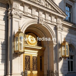 Contemporary Luxury Hotel Elevation with Glass No-1736