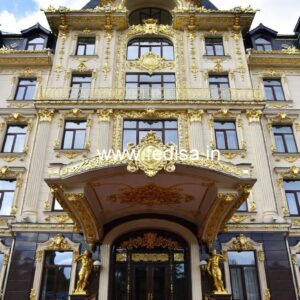 Luxury Hotel Front Architecture with Elegant Finish No-1742