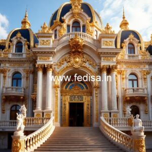 Luxury Hotel Elevation with Unique Exterior Style No-1769