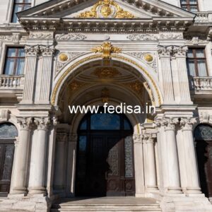 Luxury Hotel Front Elevation with Artistic Appeal No-1777