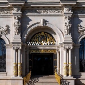 Modern Luxury Hotel Exterior with Elegant Lines No-1783