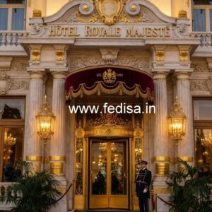 Hotel Entrance Gate Design with Brass and Glass Finish No-1810