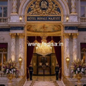 Stylish Hotel Main Gate Design for Elegant Entry No-1846