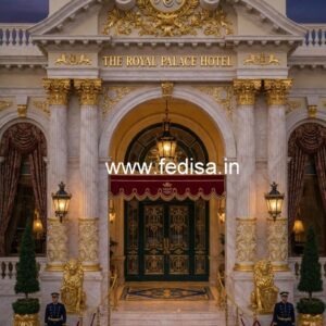Hotel Front Gate Design with Stylish Facade No-1861