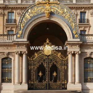 Grand Hotel Entrance Design with Elegant Gates No-1863