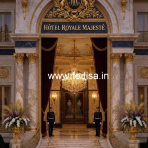 Hotel Main Gate Design with Decorative Metalwork No-1880