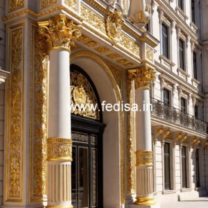 Hotel Entrance Gate Design with Luxury Decor Elements No-1891