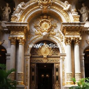 Contemporary Hotel Gate Design with Elegant Style No-1894