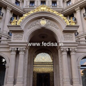 Elegant Hotel Exterior Design with Glass Panels No-1979