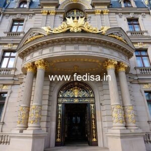 Hotel Elevation Design with Luxury Architectural Features No-1980