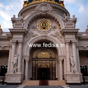 Luxury Hotel Front Elevation with LED Effects No-1981