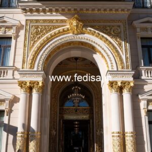 Hotel Elevation Design with Elegant Exterior Finish No-1997