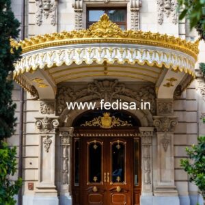 Luxury Hotel Front Design with Glass Panels No-2248