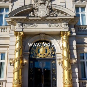 Luxury Hotel Elevation with Decorative Facade No-2267