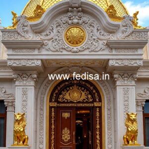 Elegant Luxury Resort Front View Design No-2285