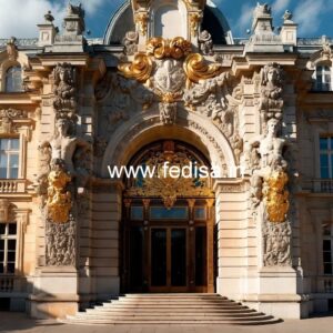 Luxury Hotel Elevation Ideas with Glass Finish No-2293