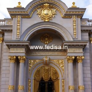 Modern Luxury Hotel Exterior with Stone Finish No-2362