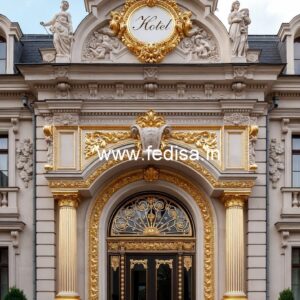 Grand Hotel Entry Gate Design with Modern Architecture No-2406