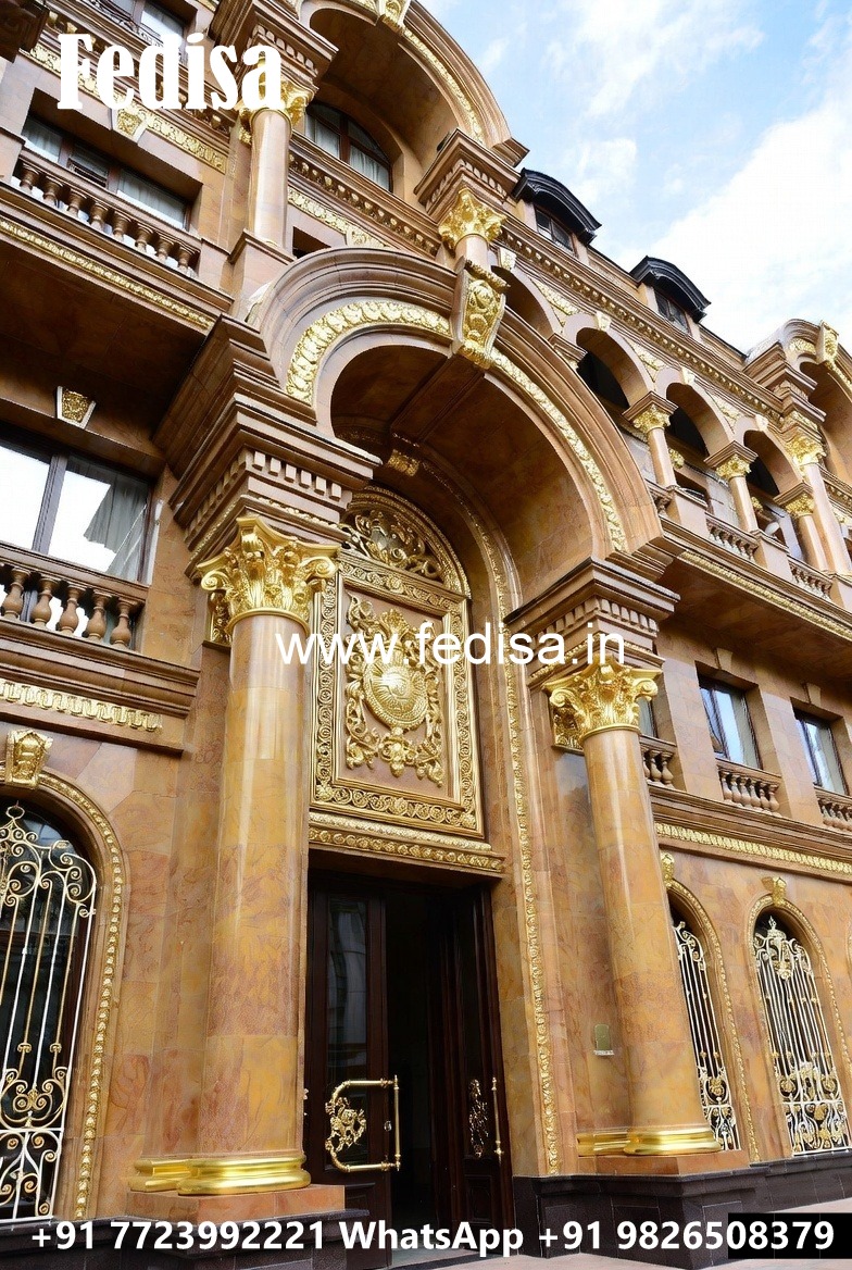 Hotel Entrance Gate Design with Brass and Glass Finish No-2410