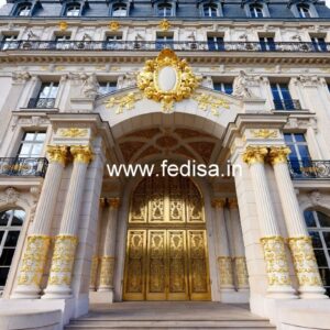 Hotel Main Entrance Gate Design with Decorative Panels No-2437
