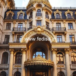 Hotel Entrance Gate Design with Artistic Patterns No-2454